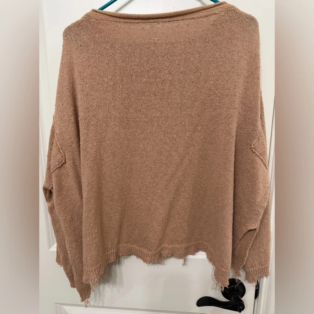 Free People Tan Knit Sweater